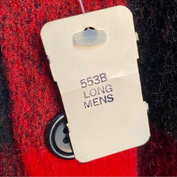 RARE Vtg L.L. Bean Wool Flannel Buffalo Plaid Jacket Mens XL Red Black - Picture 2 of 11